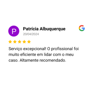 Avaliação de cliente no Google — 8