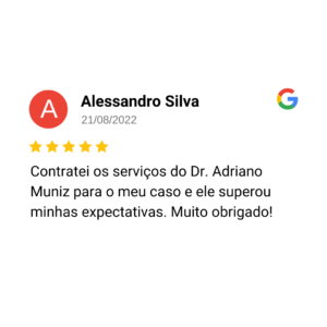 Avaliação de cliente no Google — 10