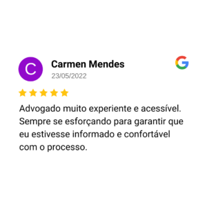 Avaliação de cliente no Google — 12