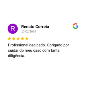 Avaliação de cliente no Google — 14