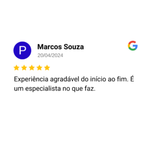 Avaliação de cliente no Google — 18