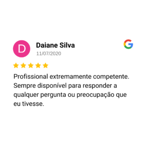 Avaliação de cliente no Google — 1