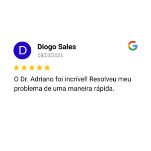 Avaliação de cliente no Google — 5